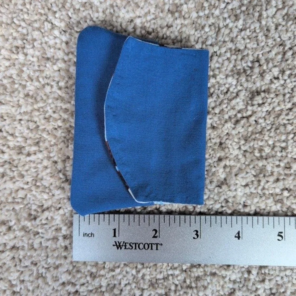 Handmade Pocket‎ Wallet Blue/Eagles Print Credit Card Holder Small Purse